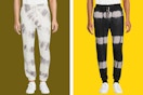 2 tie dye colors of the No Boundaries adult sweatpants (all gender)