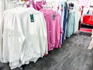 wild fable women's hoodies sitting on a target shelf