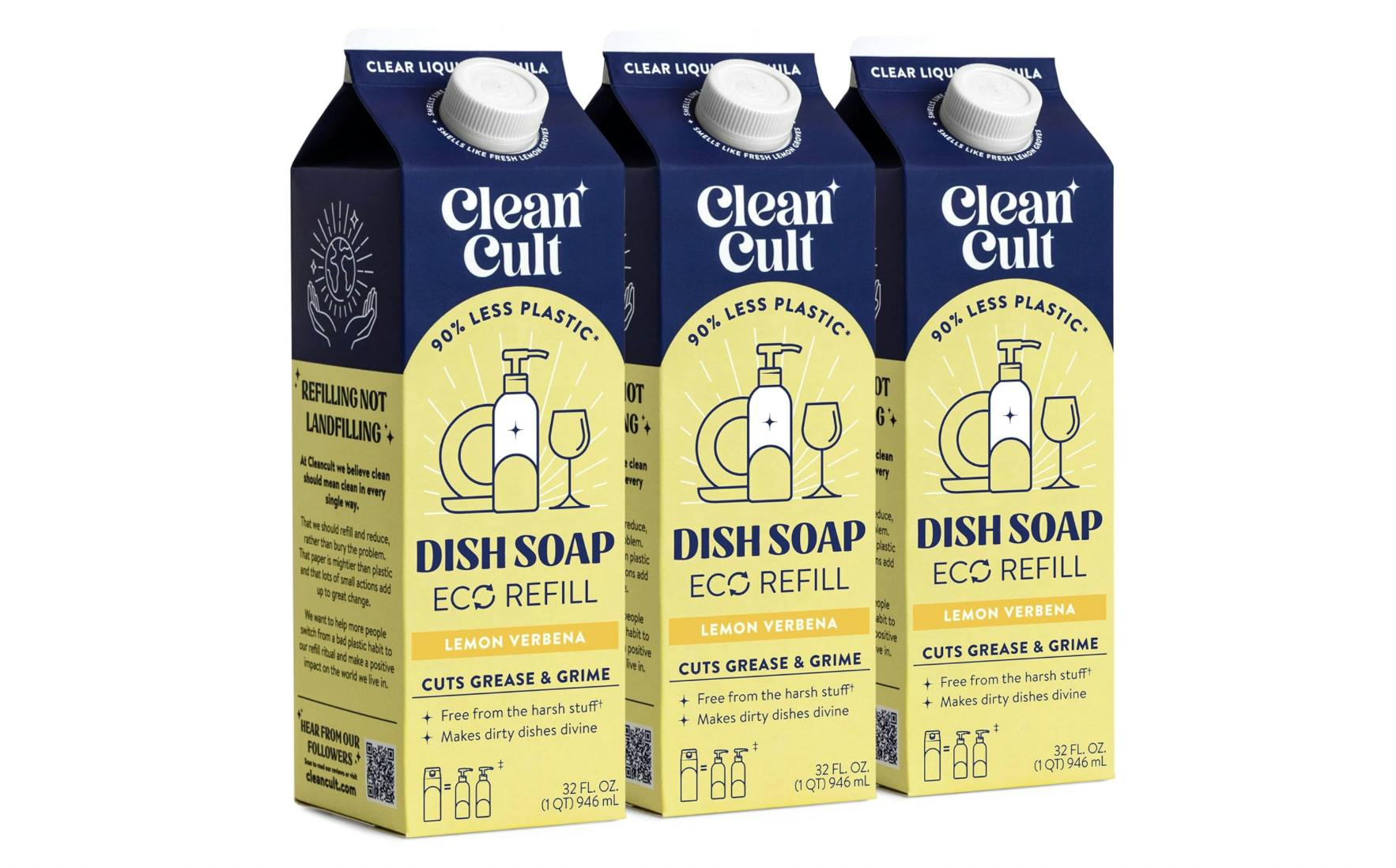 Cleancult Dish Soap Refill 3-Pack
