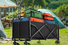 Foldable Wagon Cart With 360-Pound Capacity, Only $40 on Amazon card image