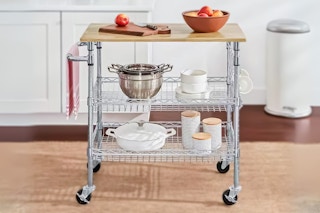 Lifestyle image of StyleWell Rolling Cart in kitchen setting