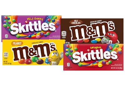 4 M&M's and Skittles Candy Boxes