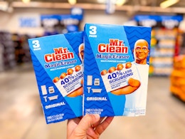 Get a 3-Pack of Mr. Clean Magic Erasers for Only $1.24 With Walmart Cash card image