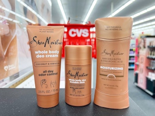 three sheamoisture whole body deodorant products on shelf