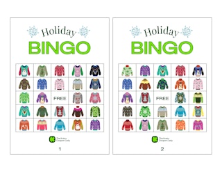 Holiday Bingo Printables Ugly Sweater Set