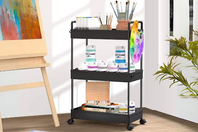 Rolling 3-Tier Storage Cart, Just $12 at Amazon card image