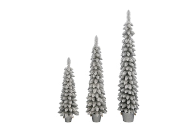 Holiday Time Flocked Pine Trees