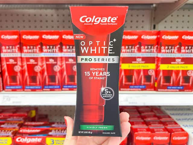 Colgate Optic White Toothpaste, as Low as $4.98 per Tube on Amazon card image