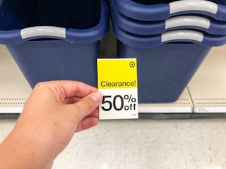 room essentials storage tub clearance on a target shelf