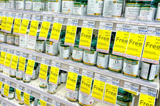 Nature's Bounty vitamins aisle shot