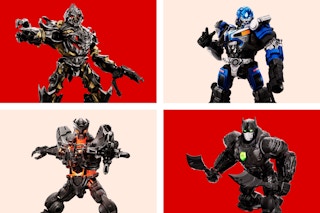 4 stock images of Blokees Transformers Figures