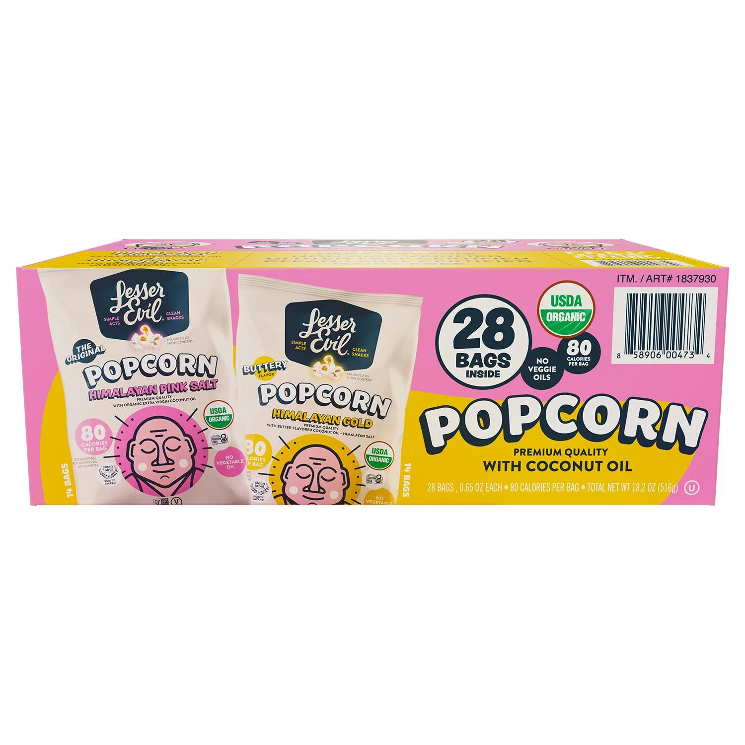 Lesser Evil Popcorn 28-Pack
