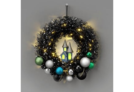 Hyde and EEK! Boutique Lit Wreath