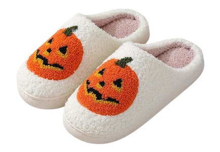 Women's Pumpkin Slippers