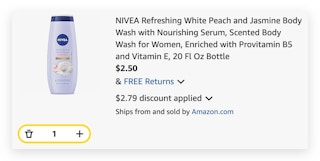 NIVEA Refreshing White Peach and Jasmine Body Wash