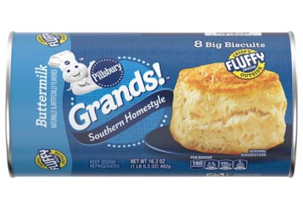 2 Pillsbury Grands Biscuit Cans