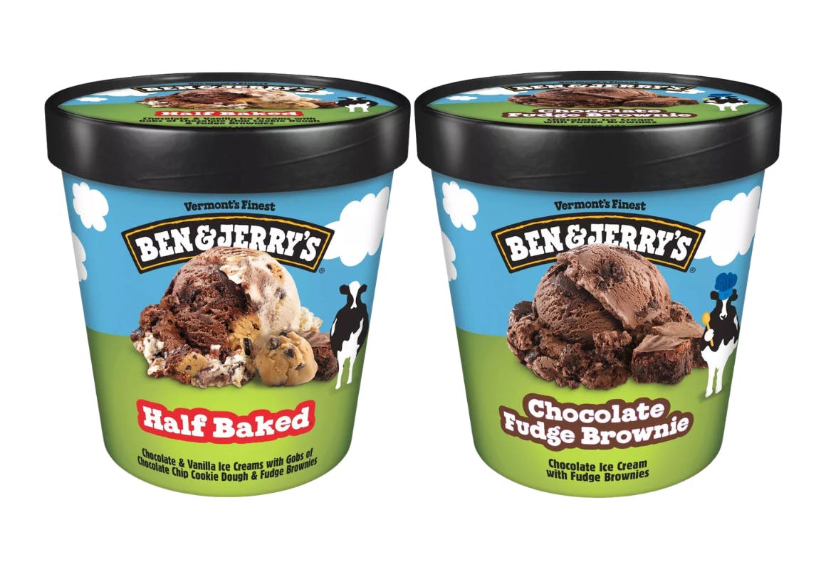 2 Ben & Jerry's Ice Cream Pints