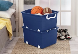 navy blue storage