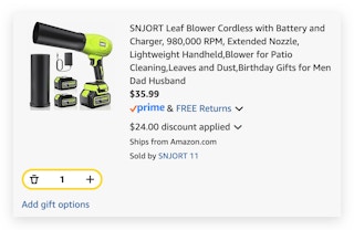 SNJORT Leaf Blower Cordless