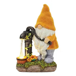 Solar Garden Gnome Statue