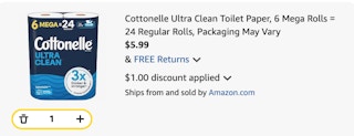 cottonelle Amazon receipt