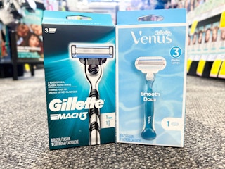 one Gillette Mach and one Gillette Venus razor pack