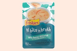 a pack of lickable cat food