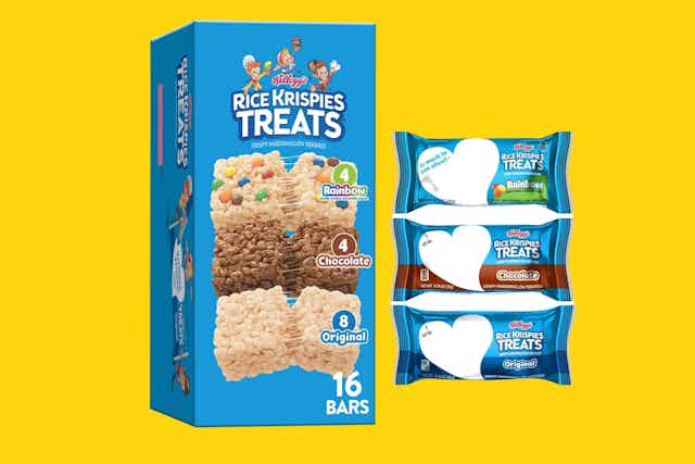 Rice Krispies Treats Variety 16-Pack, Now $3.74 on Amazon card image
