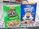 kellogg's cereal boxes in walgreens cart