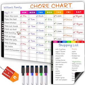 Magnetic Chore Chart Dry Erase Set