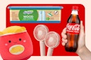 amazon items on a red background