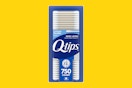 Q-tips Cotton Swabs on yellow background