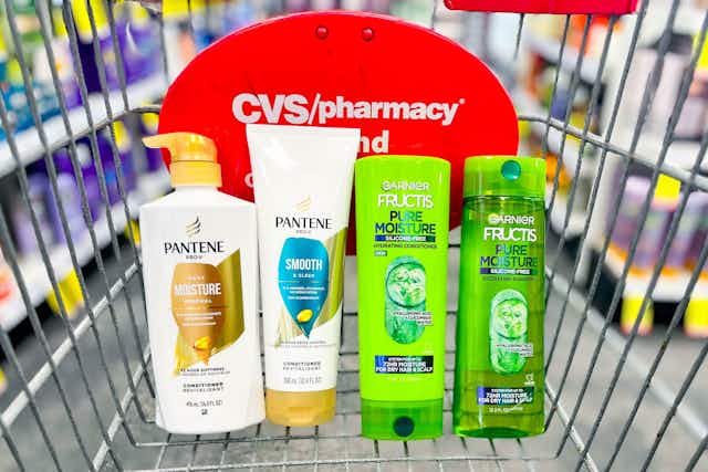 CVS Hair Care Coupon Haul: $5 Total for 4 Garnier and Pantene Products card image