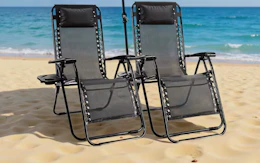 recliner beach chairs on the beach