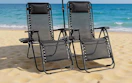 recliner beach chairs on the beach