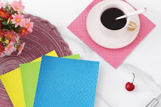 Sponge Kitchen Dishcloth on kitchen counter