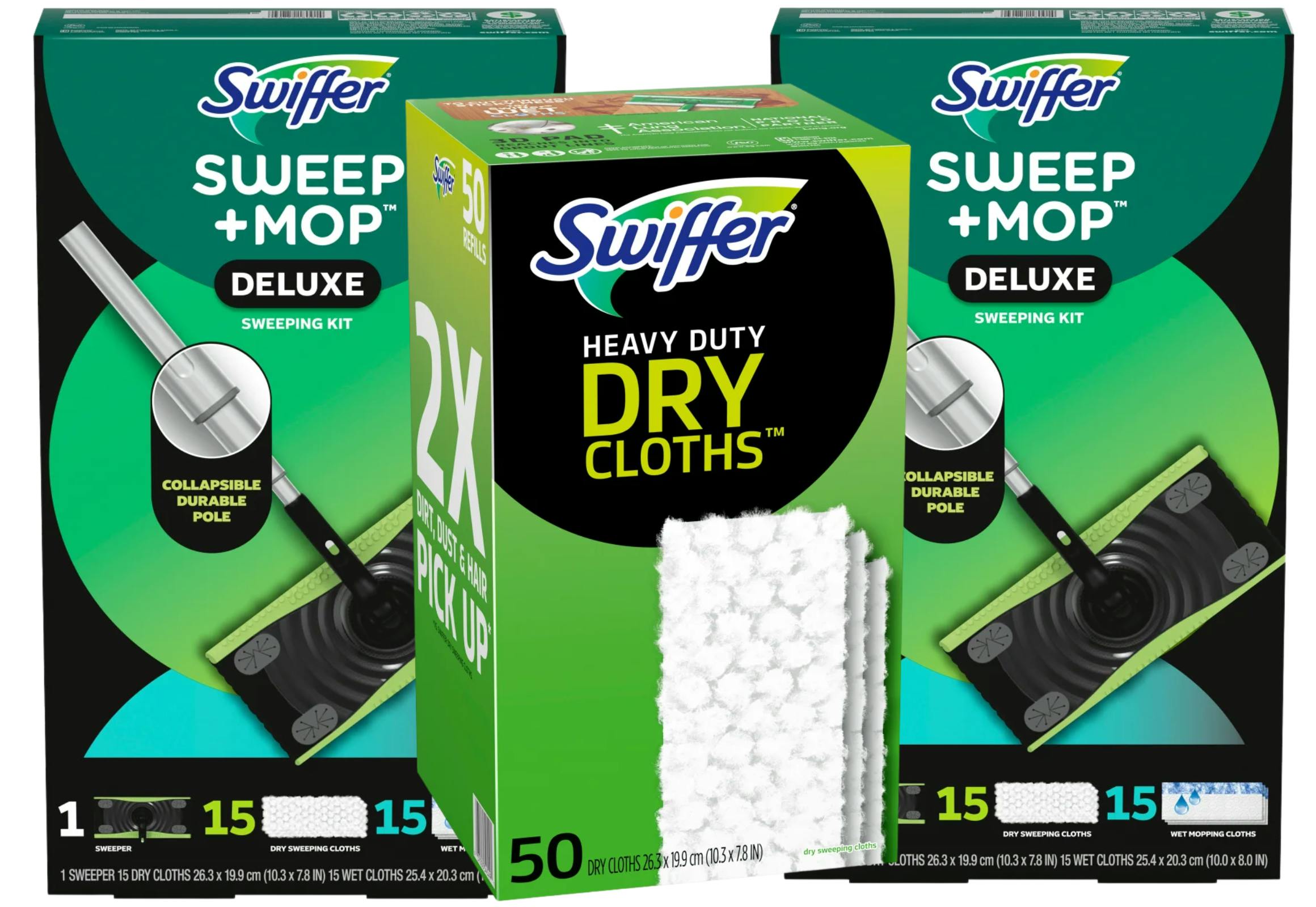 2 Swiffer Mop Kits + 1 Cloth Refill