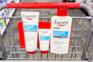 Eucerin products in a shopping cart