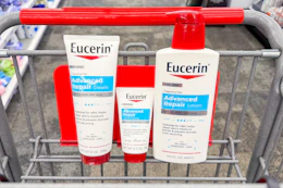 Eucerin products in a shopping cart