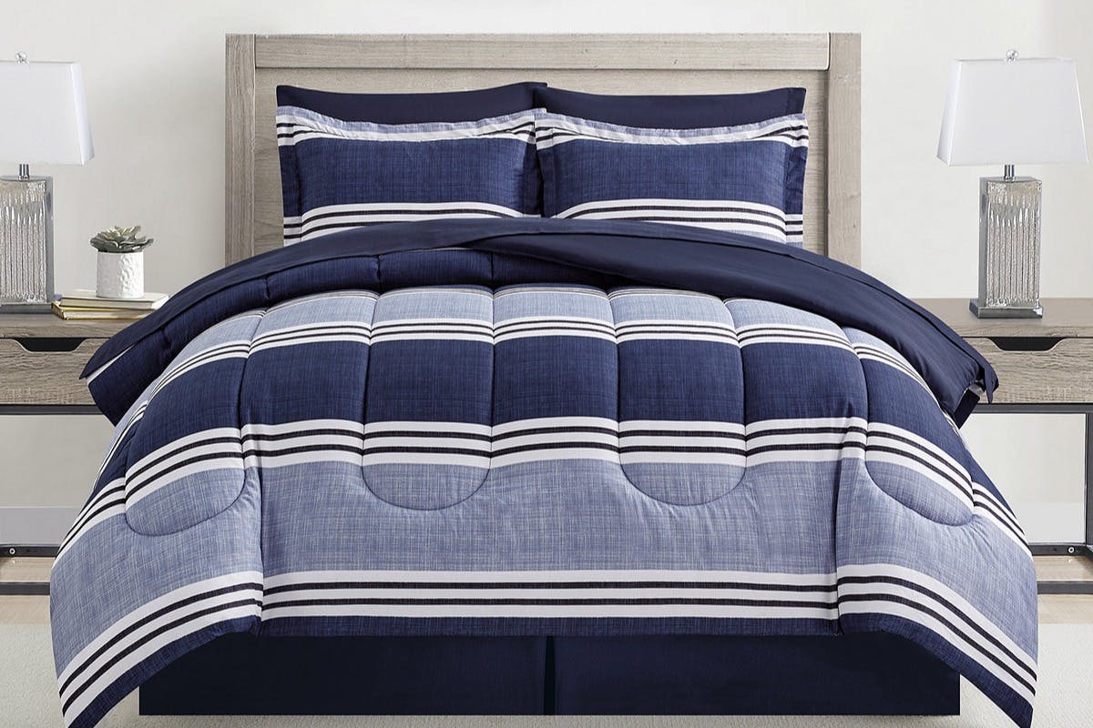Macy's Aiden Striped Comforter Set