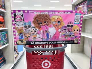 lol surprise omg movie magic studios on a target cart