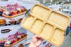 Bamboo Build-a-Board Tray With Locking Lid, Only $19.99 at Costco card image