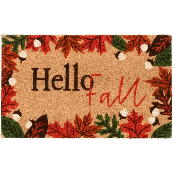 "Hello Fall" Coir Mat
