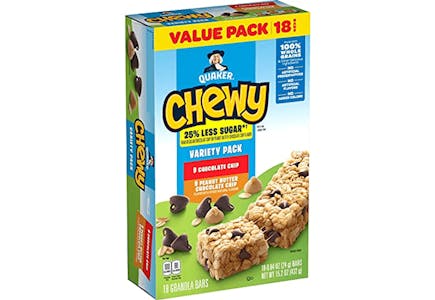 2 Quaker Chewy Granola Bar Boxes