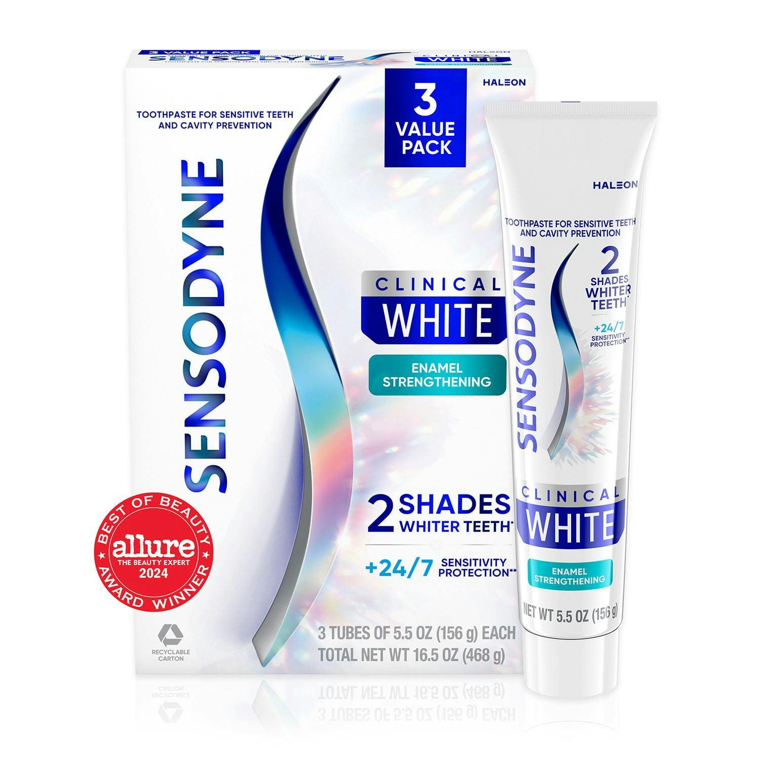 Sensodyne Clinical White Toothpaste 3-Pack