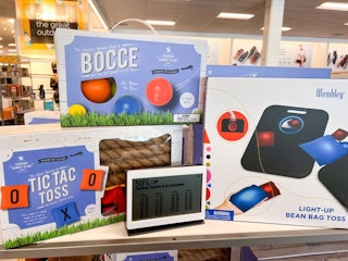 yard games on shelf at kohls