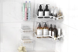 Adhesive Shower Caddy 5-Pack, Just $7.19 on Amazon card image