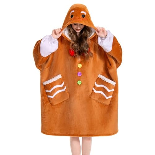 Gingerbread Wearable Blanket Hoodie