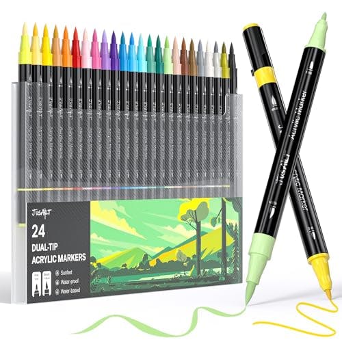 Dual-Tip Acrylic Paint Pens