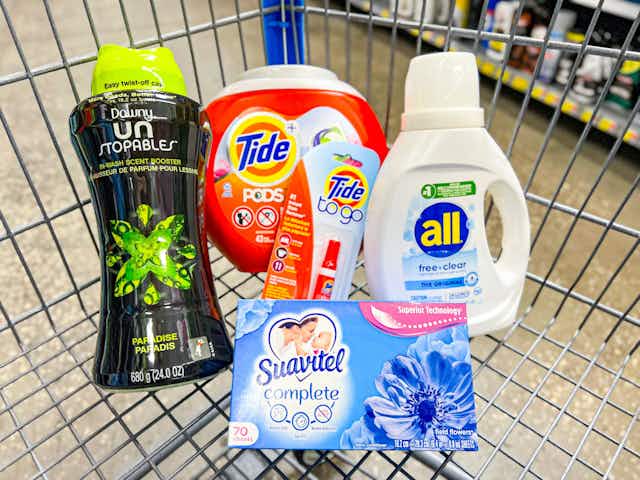 Easy Laundry Deals: $2 Dryer Sheets, $3 All Detergent, and More at Walmart card image